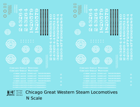 Chicago Great Western Steam Locomotive White