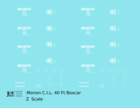 Monon (CIL) 40 Ft Boxcar White Underline Round Herald