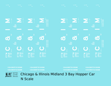 Chicago and Illinois Midland Triple Hopper White C&IM