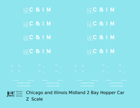 Chicago and Illinois Midland Offset Twin Hopper White