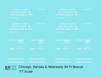 Chicago Kansas and Nebraska 34 Ft Boxcar White Rock Island