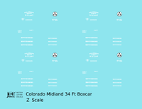 Colorado Midland 34 Ft Boxcar White