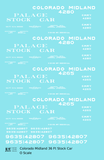 Colorado Midland Palace Stock Car White