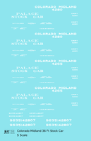 Colorado Midland Palace Stock Car White