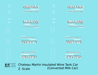 Chateau Martin Wines Insulated Milk Car Reefer White and Black