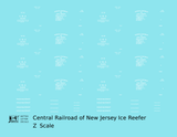 Central Of New Jersey Wood Ice Reefer White Early Scheme