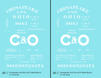Chesapeake and Ohio 36 Ft Wood Boxcar White C&O