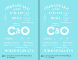 Chesapeake and Ohio 36 Ft Wood Boxcar White C&O