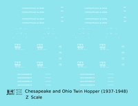 Chesapeake & Ohio Offset Twin Hopper White C&O (1937-1948)