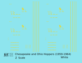 Chesapeake and Ohio Hopper Car Yellow C&O (1956-1960)