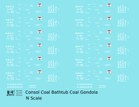 Consol Coal Coal Gondola White and Red