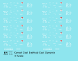 Consol Coal Coal Gondola White and Red