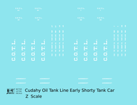Cudahy Oil Tank Line Early Shorty Tank Car White