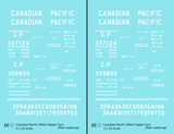 Canadian Pacific Offset Hopper White Plain Lettering - Decal - Choose Scale