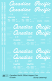 Canadian Pacific Offset Hopper White Script - Decal Sheet