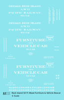 Rock Island 50 Ft Furniture Boxcar White