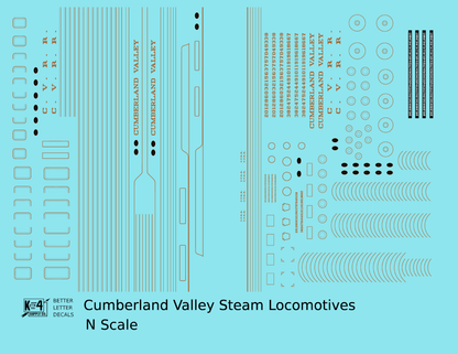 Cumberland Valley Railroad Steam Locomotive Silver and Gold PRR Subsidiary