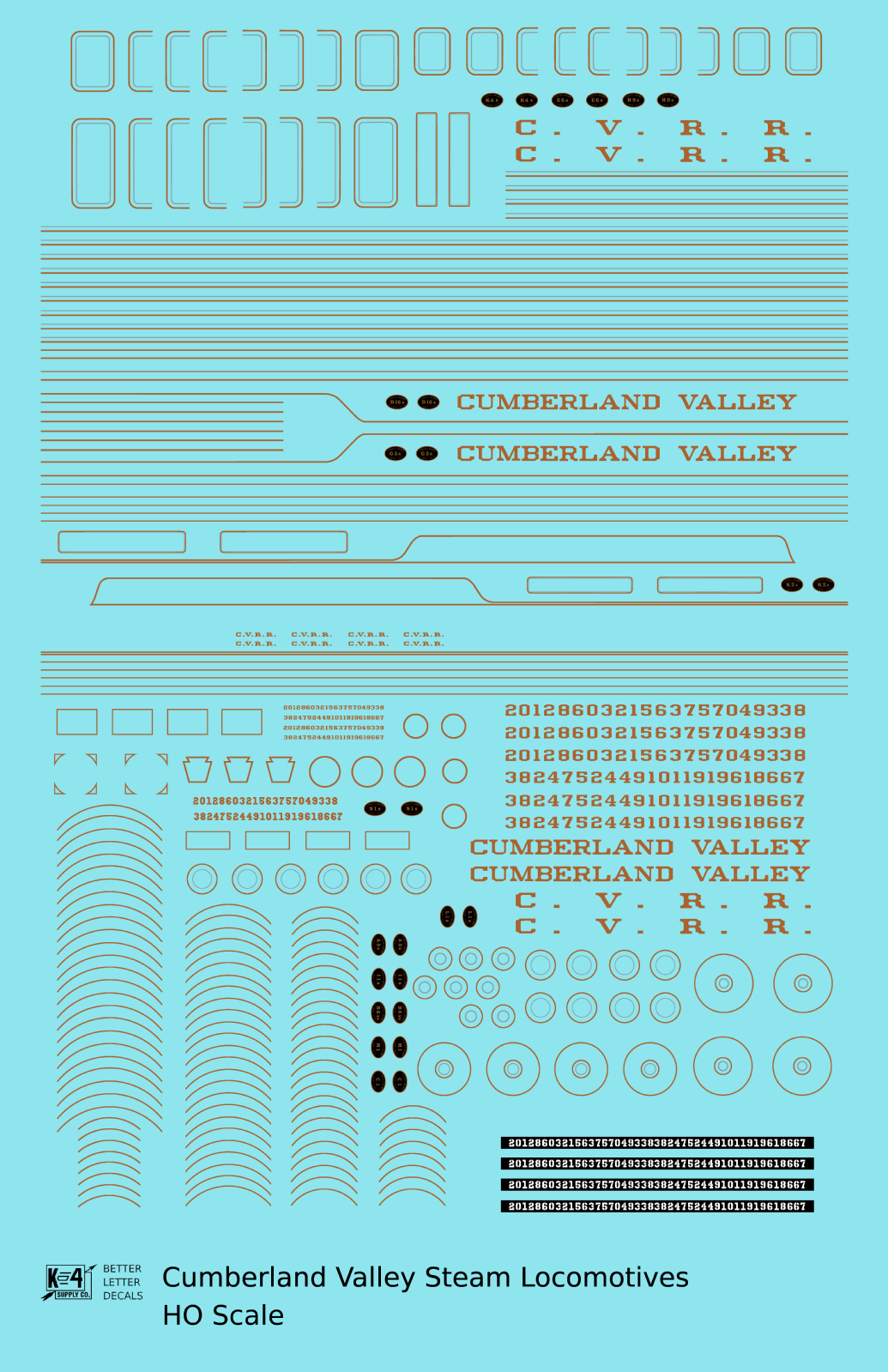 Cumberland Valley Railroad Steam Locomotive Silver and Gold PRR Subsidiary