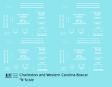 Charleston and Western Carolina 40 Ft Boxcar White