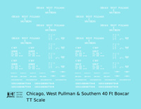 Chicago, West Pullman & Southern 40 Ft Steel Boxcar White