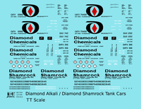 Diamond Alkali Chemicals Tank Car Black and Red Shamrock