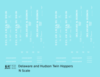 Delaware and Hudson Twin Hopper White