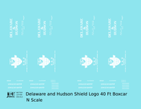 Delaware and Hudson 40 Ft Boxcar White Shield Logo