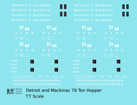Detroit and Mackinac Triple Hopper White  - Decal - Choose Scale
