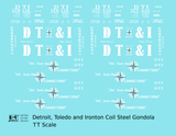Detroit, Toledo and Ironton Coil Steel Gondola White DT&I