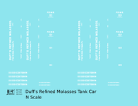 Duff’s Refined Molasses Early Tank Car White