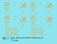 Elgin Joliet and Eastern 40 Ft Steel Boxcar Orange
