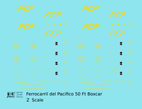 FCP Ferrocarril Del Pacifico 50 Ft Boxcar Yellow