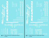 Illinois Central 50 Ft Auto Boxcar White Mainline Mid-America