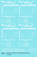 Illinois Central 50 Ft Auto Boxcar White Mainline Mid-America
