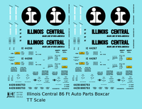 Illinois Central 86 Ft Auto Parts Boxcar Black