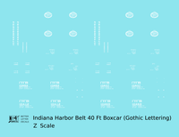 Indiana Harbor Belt 40 Ft Boxcar White Gothic Lettering