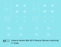 Indiana Harbor Belt 40 Ft Boxcar White Roman Lettering