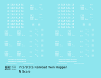 Interstate Railroad Ribbed Twin Hopper White