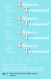 Illinois Terminal Offset Triple Hopper White and Red