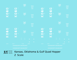 Kansas Oklahoma and Gulf Quad Hopper White KO&G
