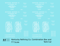 Kentucky Refining Co Combination Tank & Boxcar White Louisville