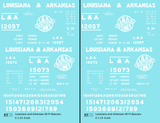 Louisiana and Arkansas 40 Ft Boxcar White