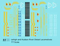 Lehigh and Hudson River ALCO Hood Diesel   - Decal - Choose Scale