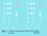 Lehigh and New England Offset Twin Hopper White Big LNE
