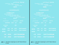 Little Rock Cooperage Co 60 Ft Wood Cooperage/Barrel Boxcar White