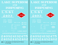 Lake Superior & Ishpeming 40 Ft Boxcar White and Red  - Decal - Choose Scale