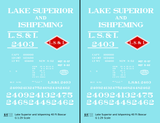 Lake Superior & Ishpeming 40 Ft Boxcar White and Red  - Decal - Choose Scale