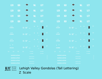 Lehigh Valley Gondola White Tall Lettering