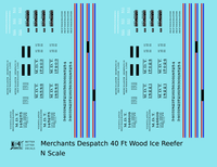Merchants Despatch MDT Wood Ice Reefer  Roman Lettering