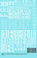 UdeY NdeT FCM Mexicano FCI Various Mexican Steam Locomotives White